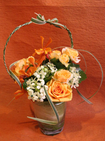 スタンド花　花束　花ギフト　花を贈る　フラワーギフト　誕生日花えみこさん　ガラス