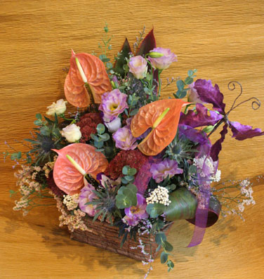 スタンド花　花束　花ギフト　花を贈る　フラワーギフト　誕生日花蝶