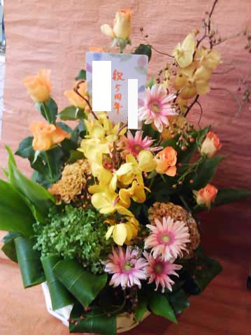 スタンド花　花束　花ギフト　花を贈る　フラワーギフト　誕生日花モカラ
