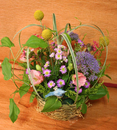 スタンド花　花束　花ギフト　花を贈る　フラワーギフト　誕生日花いじちさん　とりかご