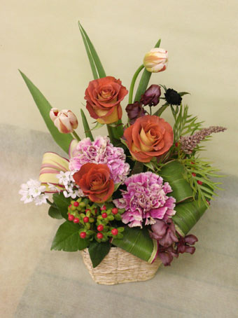 スタンド花　花束　花ギフト　花を贈る　フラワーギフト　誕生日花レオニダス