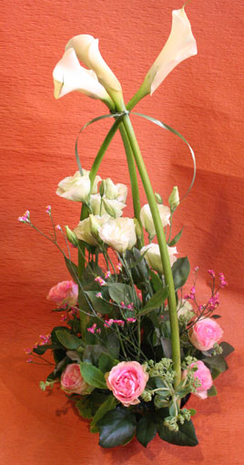 スタンド花　花束　花ギフト　花を贈る　フラワーギフト　誕生日花かずえさん　カラー