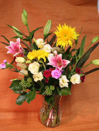 スタンド花　花束　花ギフト　花を贈る　フラワーギフト　誕生日花いじちさん　花瓶